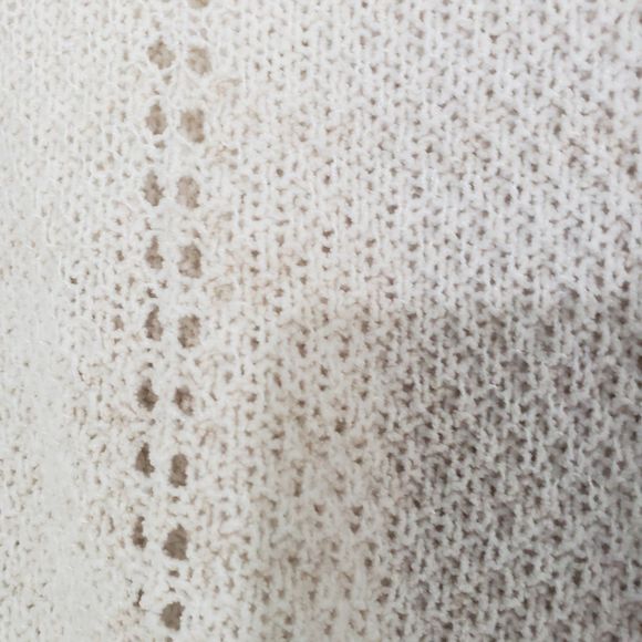 LC Lauren Conrad Soft Long Sleeve Cowl Neck Beige Sweater with Tie Hem, Medium - Picture 6 of 10